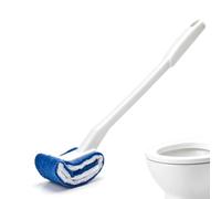Scopino Per WC, Detergente Per WC Per Pulizia Profonda Scopino Per WC Curvo Scopino Per Pulizia WC con Manico Lungo Scopino Portatile Per WC Per Bagno