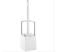 Scopino per WC e kit da bagno, manico lungo in plastica Setole morbide in silicone Robusto set di scopini per WC per pulizia Detergente per riporre e rifinire il bagno