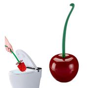 Scopino per WC in ciliegia, scopino per WC a forma di ciliegia | Simpatico scopino e supporto per WC in piedi | Scopino per WC domestico con manico lungo, setole spesse per una pulizia profonda del ba