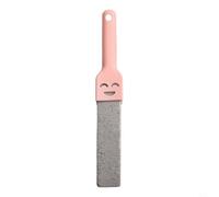 Scopino per WC in pietra pomice naturale con manico per rimuovere ruggine, calcare e macchie da WC, lavandini e vasche da bagno, 26,5 cm (rosa)