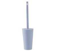 Scopino per WC, Scopino for WC in plastica con base e coperchio Manico lungo Setole spesse Un valido aiuto for la pulizia del Set scopino for(Gris)