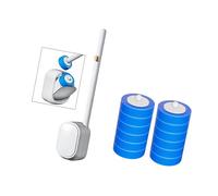 Scopino per WC senza installazione, set sostenibile con testa in spugna solubile per piccoli bagni piccoli set di scopino per WC piccolo non trapano