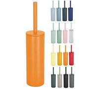 Scopa da bagno con supporto in acciaio inox Akira arancione opaco