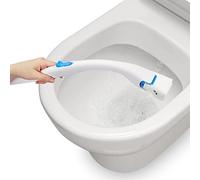 Scopino usa e getta con supporto, spazzola per WC con pulizia di ricambio in cotone, manico lungo e di pulizia della toilette a parete, set di scopino per la pulizia profonda del
