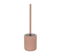 Scopino wc rosa in ceramica soft touch con setole nere Spring