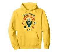 Scopo Attraverso la Pratica Terapia occupazionale Motivazionale Felpa con Cappuccio, Unisex per Adulti, Limone, M