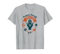 Scopo Attraverso la Pratica Terapia occupazionale Motivazionale Maglietta, Uomo, Grigio Melange, 3XL