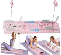 Scopo pieghevole Pilates Reformer Board Set - Macchina scorrevole portatile a casa con timer, fasce di resistenza e borsa per il trasporto, attrezzatura fitness salvaspazio per allenamenti a casa