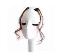 Scoppi Frangia Laterale 30-35CM Lunga, Clip Riccia Naturale nella Frontale for Donna Uso Quotidiano con Finta negli Accessori for Extension, 2 Pezzi Acconciatura(Light brown,35cm)