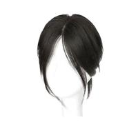 Scoppi Pezzi di parrucca for donna Testa capelli simulati Frangia naturale e soffice a forma otto leggeri sottili Acconciatura(Natural black)