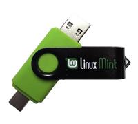 Scopri come usare Linux, Linux Mint Cinnamon 22 avviabile 8GB USB Flash Drive - Include Guida di riparazione e installazione di avvio ora con USB tipo C