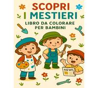 Scopri i Mestieri: Libro da colorare per bambini