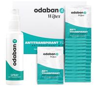 Scopri il kit odaban® contro sudorazione e macchie di sudore composto da spray e wipes - Protezione efficace contro sudorazione e odori per casa e in viaggio. Ideale per viso, mani e ascelle