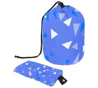 Scopri la comodità della nostra grande borsa per il trucco: impermeabile e portatile!, Triangolo blu geometrico, Multicolore, 9.9x6.9in/25.2x17.6cm;6x3.5in/15.2x8.8cm