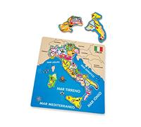 Teorema 40462 - Puzzle d'Italia in Legno, Multicolore
