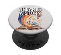 Scoprire un libro di tesori arcobaleno storia PopSockets PopGrip Adesivo