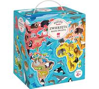 Scoprite il magico mondo degli animali con i puzzle Puzzlove CzuCzu! Mappa del mondo interattiva con 60 elementi - un divertimento ideale per i bambini, che favorisce lo sviluppo e la creatività!