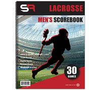 Score It Right Lacrosse Scorebook - 24-Player Men’s Score Keeping Book for 30 Games - Spiral Bound Mens Lacrosse Scorebook with Simplified Scoring Instructions - 9.25 x 12-inch Scorebook Hardcover