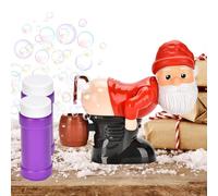 Scoreggia bobble macchina - bolla che Babbo Natale, soffiatore automatico Babbouli | Bolle automatiche gnomi cattivi che soffiano macchina con luci flash e musica per attività esterna e interna