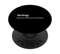 Scoreggiando perché il silenzio è sopravvalutato Scherzo scoreggia divertente PopSockets PopGrip Adesivo