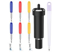 Scoring Stylus 30/45/60° Lame da taglio in metallo e set di alloggiamenti compatibili per Cricut con Maker/Maker 3/Explore Air 2/Explore 3 macchine da taglio sostituibili lama profonda e lama a punta