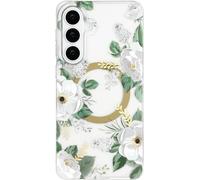 SCORPIFY Compatibile con Samsung Galaxy S20 Ultra Custodia [compatibile con MagSafe] con design floreale rosa bianca, graziosa custodia magnetica trasparente per donne e ragazze, paraurti sottile con