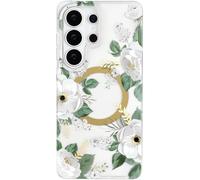 SCORPIFY Compatibile con Samsung Galaxy S20 Ultra Custodia [compatibile con MagSafe] con design floreale rosa bianca, graziosa custodia magnetica trasparente per donne e ragazze, paraurti sottile con