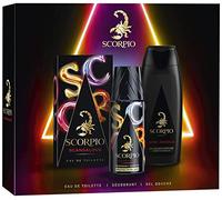 Scorpio - cofanetto contenente 3 prodotti: flaconcino di Eau de Toilette da 75 ml, gel doccia da 250 ml, deodorante spray da 150 ml