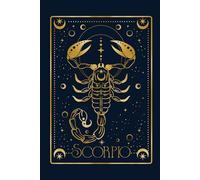 Scorpio Star Sign Bullet Dot Grid Journal for Astrology & Zodiac Lovers - Navy Blue and Gold