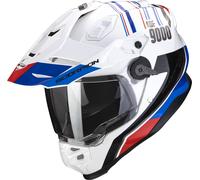 Scorpion ADF-9000 Air Desert Casco Motocross, bianco-rosso-blu, taglia S per maschi