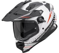 SCORPION ADF-9000 AIR FEAT Bianco opaco-Nero-Rosso XS