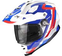 Scorpion ADF-9000 Air Patrol Casco da enduro, bianco-rosso-blu, taglia M per maschi