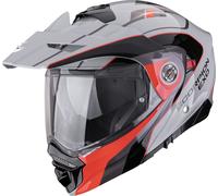 Scorpion ADX-2 Kamps Casco da enduro, grigio/nero/rosso, Taglia L (58/59)