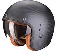 Scorpion Belfast Carbon Evo Solid, casco jet S male Nero Opaco