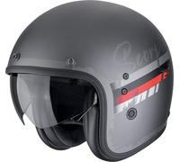 Scorpion Belfast Evo Adonis Casco Jet, nero-grigio-rosso, taglia XL per maschi