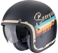 Scorpion Belfast Evo Adonis Casco Jet, nero opaco/beige, Taglia L (58/59)