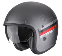 Scorpion Casco aperto Belfast Evo Adonis – Opaco Grigio/Rosso/Nero – Taglia L Uomo