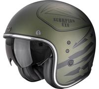 Scorpion Belfast Evo Dawg Casco Aperto, Verde/Nero, Taglia M (57/58)