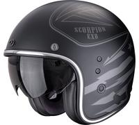 Casco da moto aperto Scorpion Belfast Dawg nero opaco-argento XL