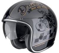 Scorpion Belfast Evo Drive Fast, casco aperto S male Grigio/Nero/Oro