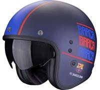 Scorpion Belfast Evo FC Barcelona Casco Jet, Blu opaco/rosso, Taglia S (55/56)