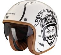 Scorpion Belfast Evo Romeo Casco Jet, nero-bianco, taglia XL per maschi
