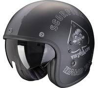 Scorpion Belfast Evo Spade Casco Jet, nero-argento, taglia S per maschi