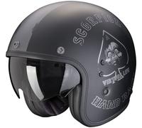 Scorpion Belfast Evo Spade Casco Jet, nero-argento, taglia M per maschi