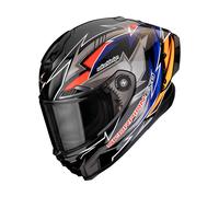 Scorpion Casco integrale da moto EXO-RACE Air Move On FIM2 Nero/Blu/Arancione Taglia L