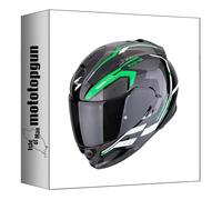 scorpion casco integrale per moto exo-491 kripta nero verde bianco taglia l mototopgun 48-450-349-05