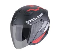 Scorpion casco jet Exo-230 Band - Nero Opaco Rosso Argento XL