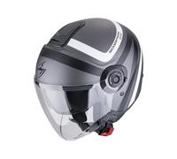 Scorpion casco jet Exo-City II Riva - Argento Opaco Nero Bianco XL