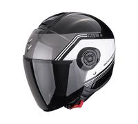 Scorpion Casco da moto aperto EXO-CITY II Vita Nero metallizzato/Bianco M