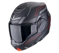 Scorpion casco modulare Exo-Tech Evo Conquer - Nero opaco Rosso S